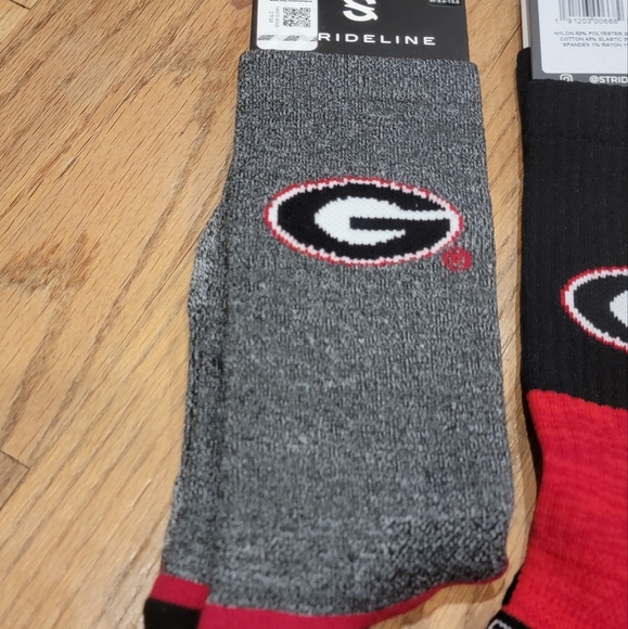 Set of 3 Pairs of UGA Georgia Bulldog Athletic Socks NWT - Picture 3 of 4